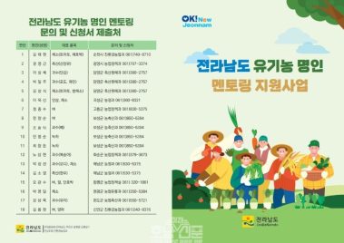 유기농 명인 멘토링 지원사업 홍보전단